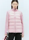 Moncler Wool Down Cardigan In Pink