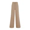 Moncler Brand-tab Patch-pocket Wide-leg Mid-rise Stretch-cotton Trousers In Nude & Neutrals
