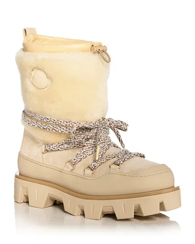 Moncler Women's Peak Apres Boots In Neutral
