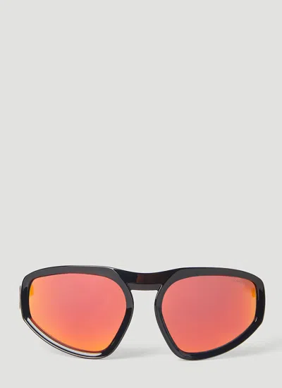 Moncler Women Pentagra Geometric Sunglasses In Black