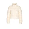 Moncler Petra Short Down Jacket In Neutral