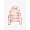 MONCLER MONCLER WOMEN'S PINK ANDRO BRAND-PATCH SHELL-DOWN JACKET