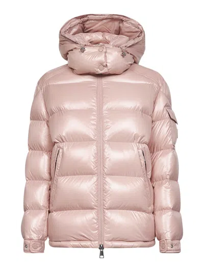 Moncler Women Pink Maire Hooded Short Down Jacket
