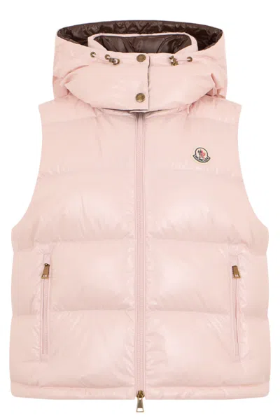 Moncler Women Pink Solid Hood Jacket