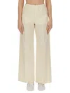 Moncler Women Poplin Pants In White