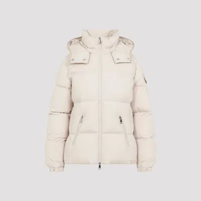 Moncler Hooded Padded Jacket Long Sleeves Pockets In Pink