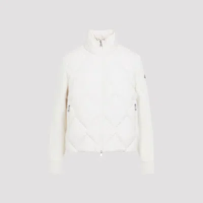 Moncler Women's Quilted Hybrid Cardigan Jacket In White