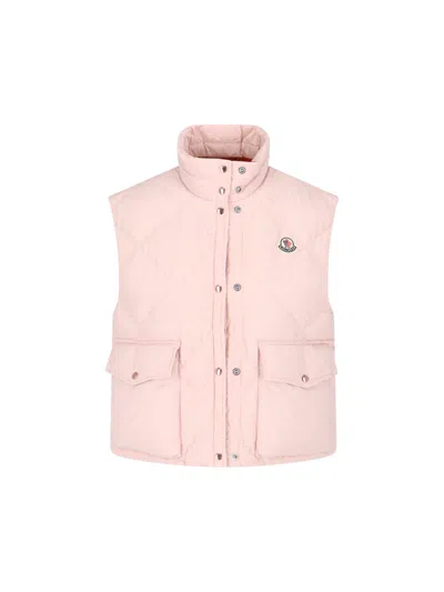 Moncler Women's Quilted Puffer Vest In Pink