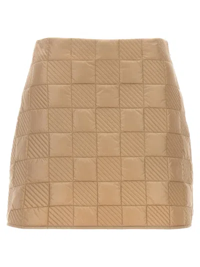 Moncler Women Quilted Skirt In White