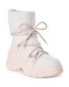 Moncler Women's Resile Apres Ankle Tie Boots In Light Beige