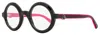 Moncler Women's Round Eyeglasses Ml5194 01a Black/red 48mm In Multi