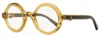 Moncler Women's Round Eyeglasses Ml5194 045 Transparent Brown 48mm In Multi