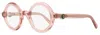 Moncler Women's Round Eyeglasses Ml5194 072 Transparent Rose 48mm In Multi
