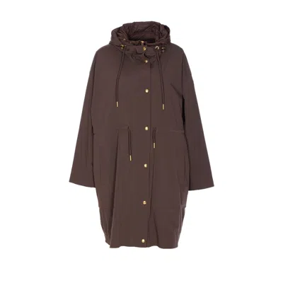 Moncler Women Sainbel Long Parka In Brown