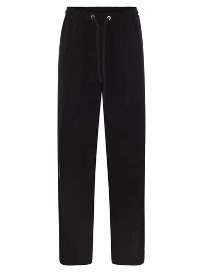 Moncler Women Satin Sports Trousers In Black