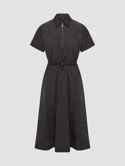 Moncler Women's Shirt Dress With Pleats In Black