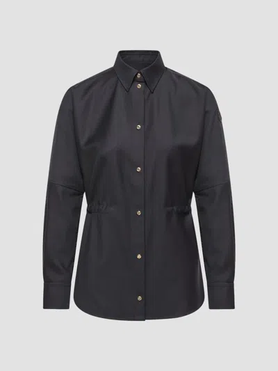 Moncler Women's Shirt In Wool In Blue