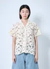 Moncler Women Short Sleeve Button-down Shirt In Neutral