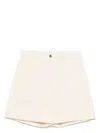 Moncler Cotton Gabardine Bermuda Shorts Clothing In White