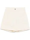 Moncler Cotton Gabardine Bermuda Shorts Clothing In Neutral