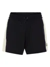 Moncler Relaxed Fit Jersey Shorts In Navy