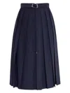 Moncler Wool Blend Pleated Midi Skirt In 774