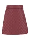 Moncler Quilted Wrap Mini Skirt In Red