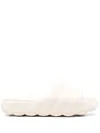 Moncler Modern White Sandals With Cushioned Strap In White