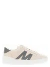 Moncler Low-top Vegan Leather Monaco Sneakers In Pink