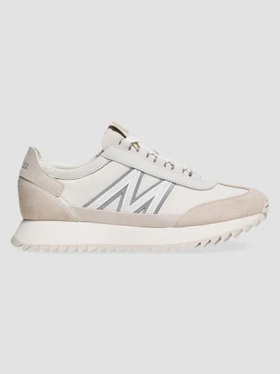 Moncler Women's Sneakers In Suede And Nubuck In White