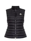 Moncler Quilted Black Vest With High Collar And Fitted Silhouette