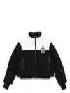 Moncler Black Stretch Nylon Stennes Down Jacket In Black