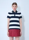Moncler Women Striped Polo Shirt In White