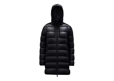 Pre-owned Moncler Women's Suyen Long Down Jacket In Black
