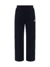 Moncler Logo Patch Sweatpants Black In Multicolor