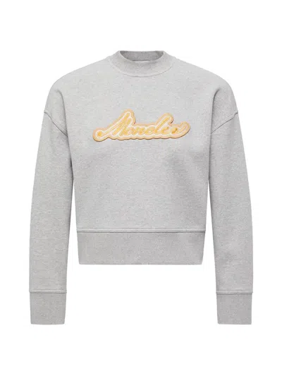 Moncler Women's Sweatshirt In Cotton In Gray