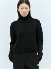 Moncler Long-sleeved Sweater In Black