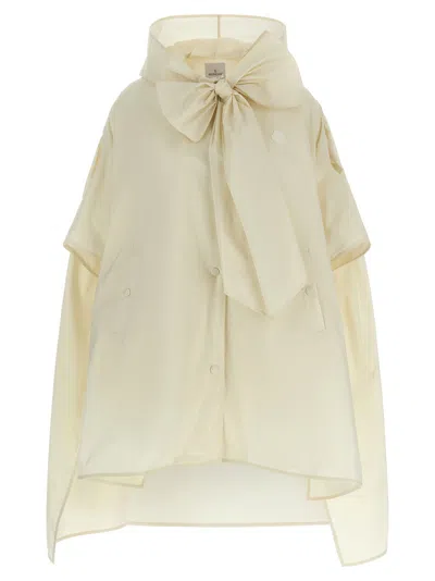 Moncler Women's Taffeta Cape In Beige