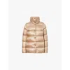 Moncler Cochevis Short Down Jacket In Tan