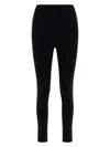 Moncler Brand-embossed Slim-fit High-rise Stretch-woven Leggings In Black