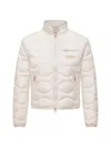 Moncler Tegea Wave-quilted Short Down Jacket In White