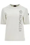 Moncler Logo Patch Cotton Graphic T-shirt In Grey