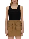Moncler Women Tops With Logo In Black