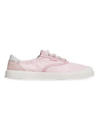 Moncler Vera Leisure Suede Low-top Sneakers In Pink