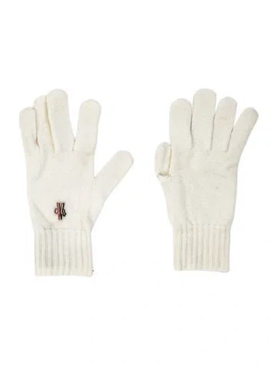 Pre-owned Moncler Women's White Wool  Winter Gloves