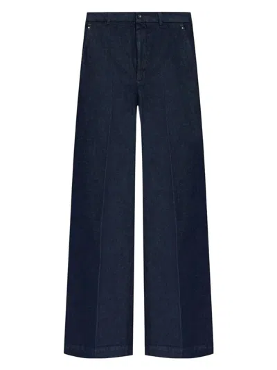 Moncler High-rise Straight-leg Jeans In Blue