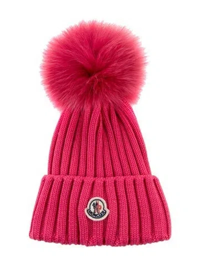 Pre-owned Moncler Women's Winter Beanie  W/tags In Pink