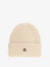 Moncler Wool And Cashmere Beanie Hats White In Neutral