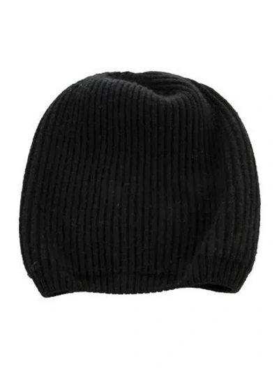 Pre-owned Moncler Women's Wool Beanie In Black