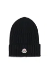 Moncler Women Wool Beanie Hat In Black